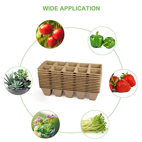 120 Pack Tikola Seed Starter Tray Kit, 12pcs Seedling Trays for Se...