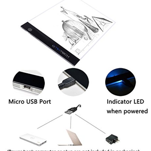 A4 Ultra-Thin Portable LED Light Box Tracer USB Power LED Artcraft...