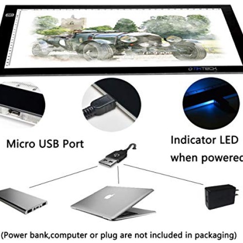 Tikteck A4 Ultra-thin Portable LED Light Box Tracer USB Power Cabl...