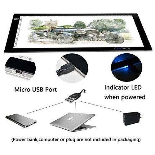 Tikteck A4 Ultra-thin Portable LED Light Box Tracer USB Power Cabl...