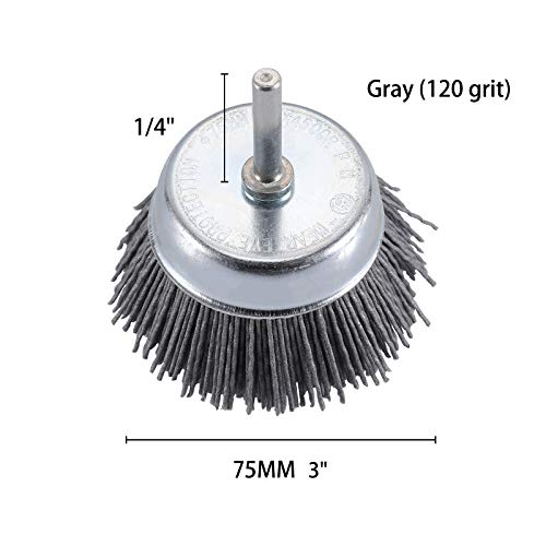 TILAX 3 Inch Abrasive Wire Cup Brush Assorted Cup Brushes 3 Pcs, N...