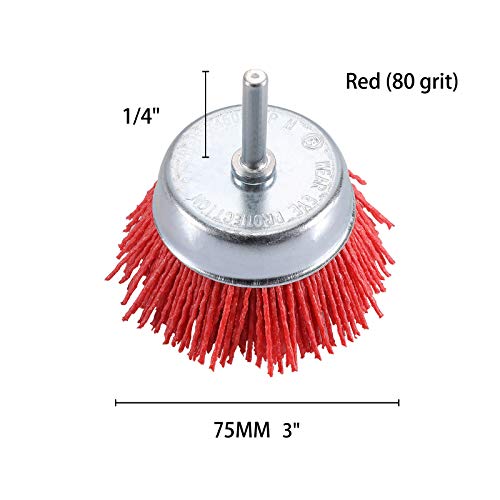 TILAX 3 Inch Abrasive Wire Cup Brush Assorted Cup Brushes 3 Pcs, N...