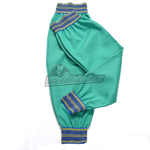 Tillman 6201 23 9 oz. Green FR Cotton Welding Sleeves w/Elastic W...
