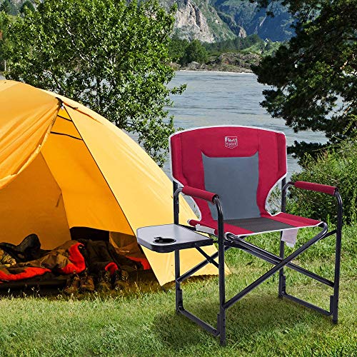 Timber Ridge Directors Chair Folding Aluminum Camping Portable Li...