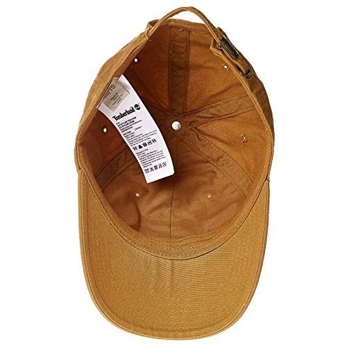 Timberland Mens Cotton Canvas Baseball Cap, Wheat/Flat Logo, 1 Size