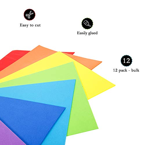 Time 4 Crafts 12-Piece Craft EVA Foam Sheets, 9 x 12 inches, Black
