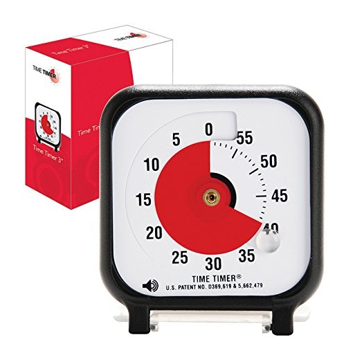 Time Timer Original 3 Inch Charcoal; 60 Minute Visual Analog Timer