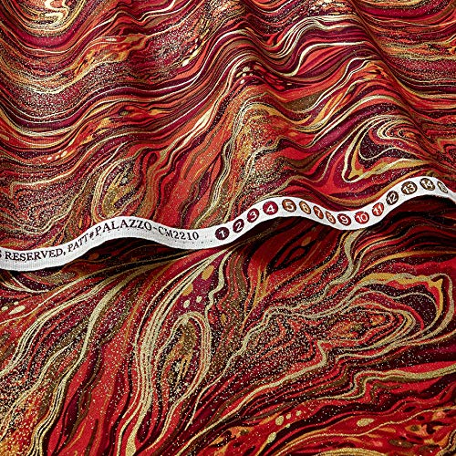 Timeless Treasures 0330564 Comfort & Joy Metallic Swirl Harvest Fa...