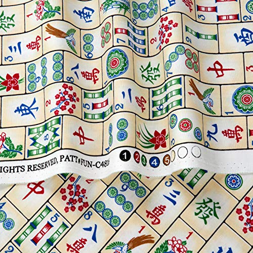 Timeless Treasures 0459386 Mahjong Tiles Fabric by The Yard