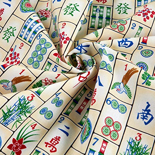 Timeless Treasures 0459386 Mahjong Tiles Fabric by The Yard