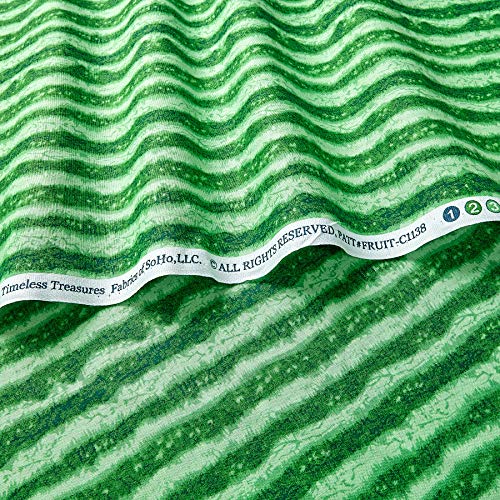 Timeless Treasures CE-240 Watermelon Rind Stripe Fabric by The Yar...