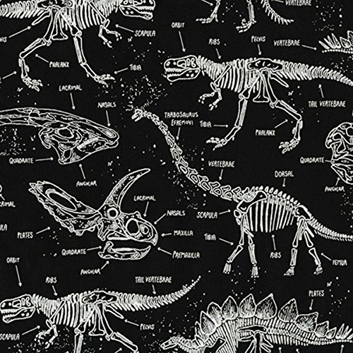 Timeless Treasures Fabrics Animal Novelty Black Glow in the Dark D...