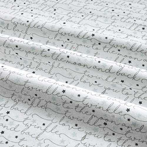 Timeless Treasures Moon & Stars Twinkle Twinkle Flannel Air Fabric...
