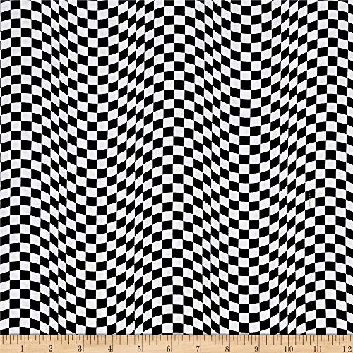 Timeless Treasures Race Cars Black & White Checkered Fabric by The...