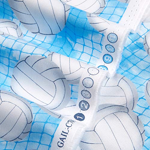 Timeless Treasures Volleyballs Blue Fabric by the Yard