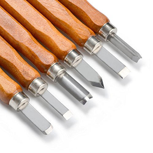 TIMESETL 17Pack Small Wood Carving Set, 12pcs Wood Carving Tools S...