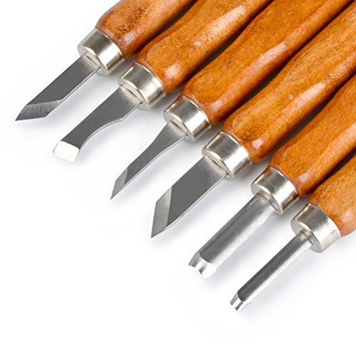 TIMESETL 17Pack Small Wood Carving Set, 12pcs Wood Carving Tools S...
