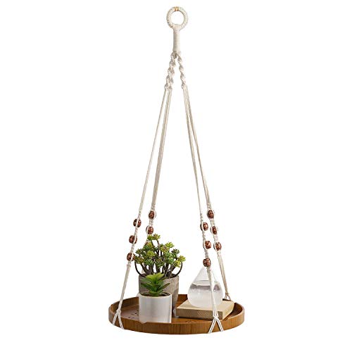 TIMEYARD Macrame Plant Hanger - Indoor Hanging Planter Shelf - Dec...