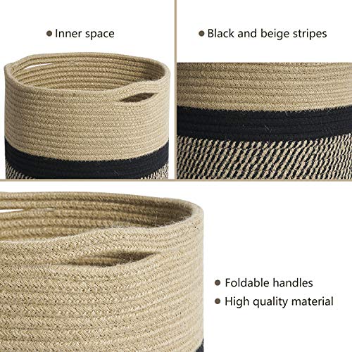 TIMEYARD Sturdy Jute Rope Plant Basket Modern Woven Basket for 11...