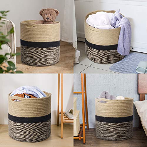 TIMEYARD Sturdy Jute Rope Plant Basket Modern Woven Basket for 11...