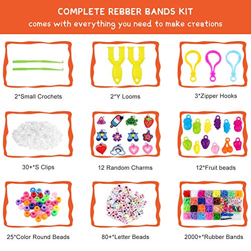 Tinabless Rainbow Rubber Bands Bracelet Making Kit DIY Rainbow Loo...