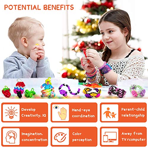 Tinabless Rainbow Rubber Bands Bracelet Making Kit DIY Rainbow Loo...