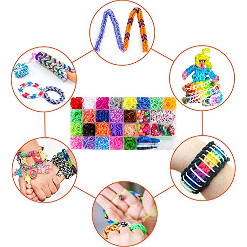 Tinabless Rainbow Rubber Bands Bracelet Making Kit DIY Rainbow Loo...