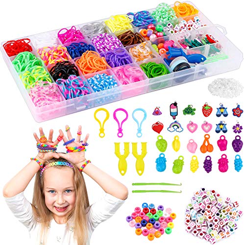 Tinabless Rainbow Rubber Bands Bracelet Making Kit DIY Rainbow Loo...