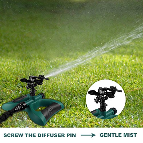 TINANA Lawn Sprinkler Automatic 360 Degree Rotating Sprinklers Law...