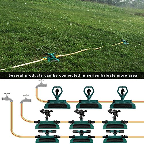 TINANA Lawn Sprinkler Automatic 360 Degree Rotating Sprinklers Law...