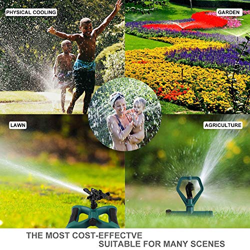 TINANA Lawn Sprinkler Automatic 360 Degree Rotating Sprinklers Law...