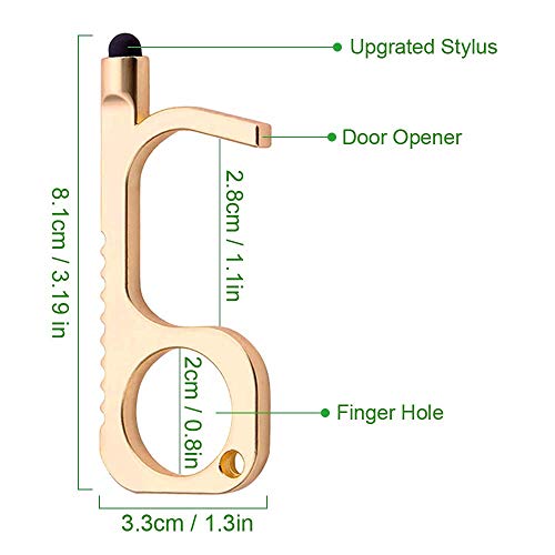 No Touch Door Opener Tool 4 Pack Touchless Keychain Hand Tools wit...