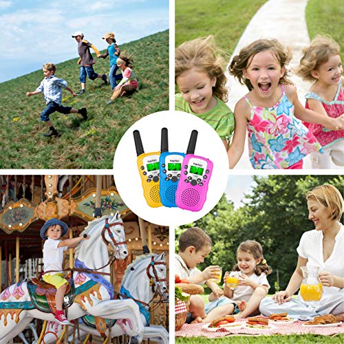 Tintec 3 Pack Walkie Talkies, 22 Channels 2 way Radio Toy with Bac...