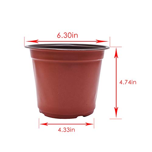 TINVHY 100 Pcs Plastic Plants Nursery Pot/Pots Seedlings Flower Pl...