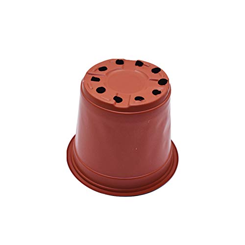 TINVHY 100 Pcs Plastic Plants Nursery Pot/Pots Seedlings Flower Pl...