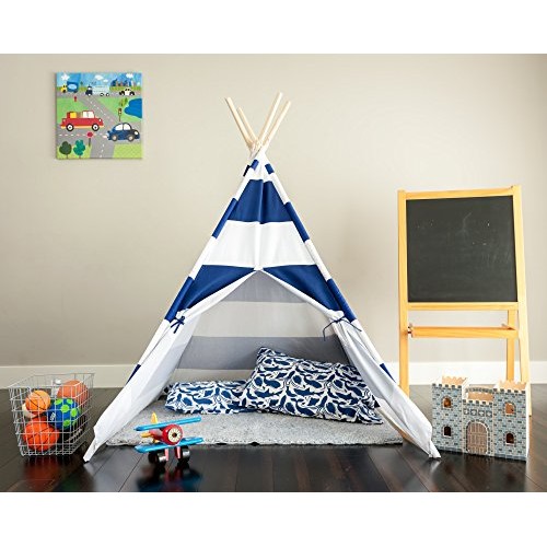 Tiny Hideaways Premium, Deluxe Kids Teepee Tent with Thick Canvas ...