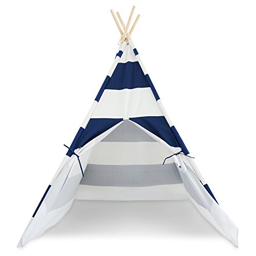 Tiny Hideaways Premium, Deluxe Kids Teepee Tent with Thick Canvas ...