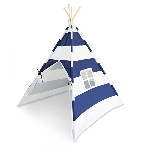 Tiny Hideaways Premium, Deluxe Kids Teepee Tent with Thick Canvas ...