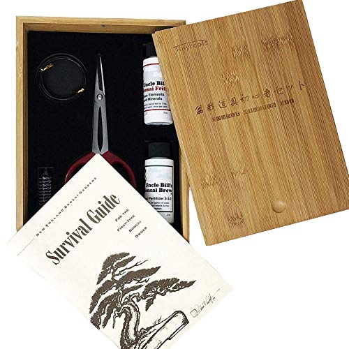 Bonsai Tree Starter Tool Kit in Bamboo Box by Tinyroots. Anti-Int...