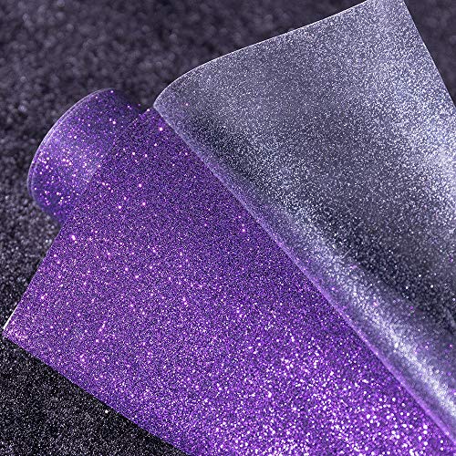 Glitter Iron On Heat Transfer Vinyl Rolls Purple 12x40 for Fabri...