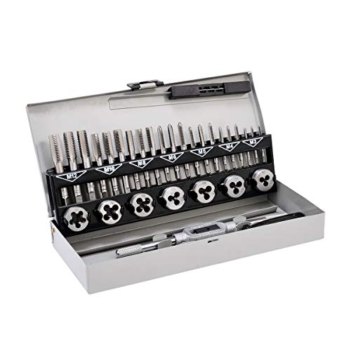 Tap and Die Set Metric Hardened Steel Combination Garage Tool Kit ...