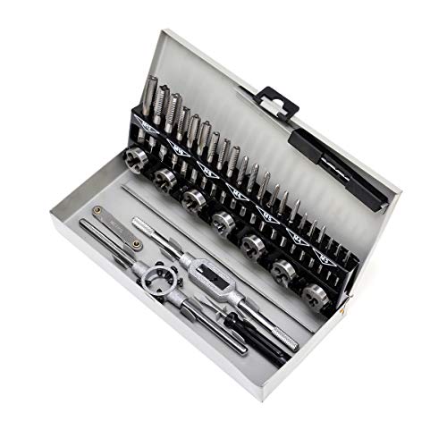 Tap and Die Set Metric Hardened Steel Combination Garage Tool Kit ...