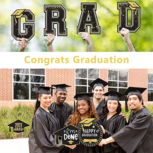 TISTON Graduation Yard Sign 2023, Large Size Plastic Congrats Grad...