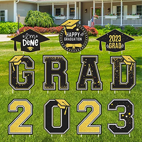 TISTON Graduation Yard Sign 2023, Large Size Plastic Congrats Grad...