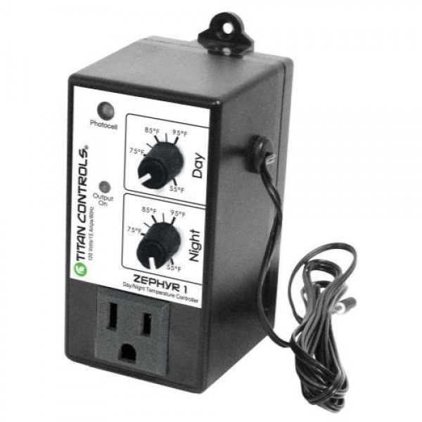 Titan Controls Day/Night Temperature Controller, Single Outlet, 12...