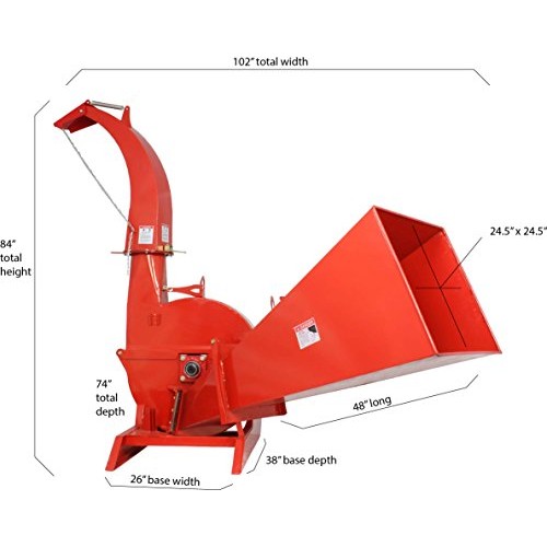 Titan Distributors Inc. Wood Chipper 3 Point Attachment Tractor PT...