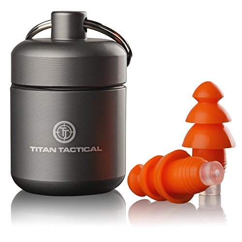 Titan Tactical 29NRR Reusable Shooting Ear Plugs w/Removable Noise...
