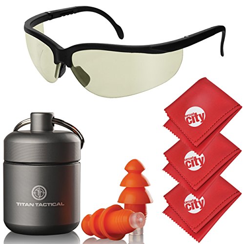 Titan Tactical Eyes + Ear Protection Kit w/ 29NRR Reusable Shootin...