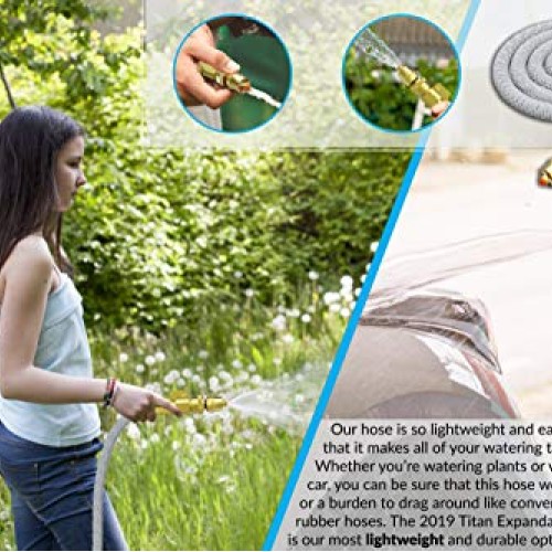 TITAN 150FT Garden Hose - All New Expandable Water Hose with Dual ...