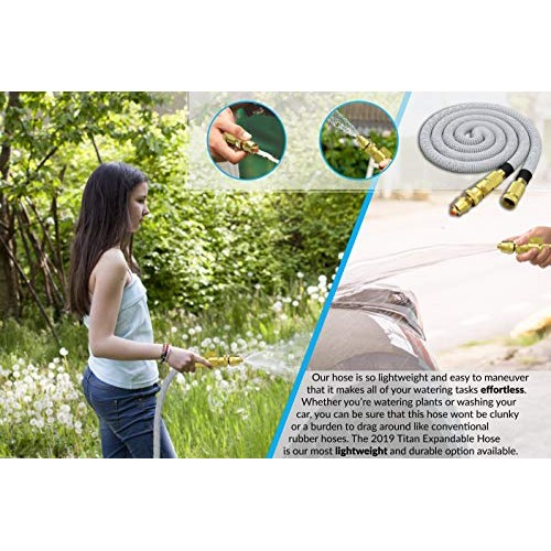 TITAN 150FT Garden Hose - All New Expandable Water Hose with Dual ...